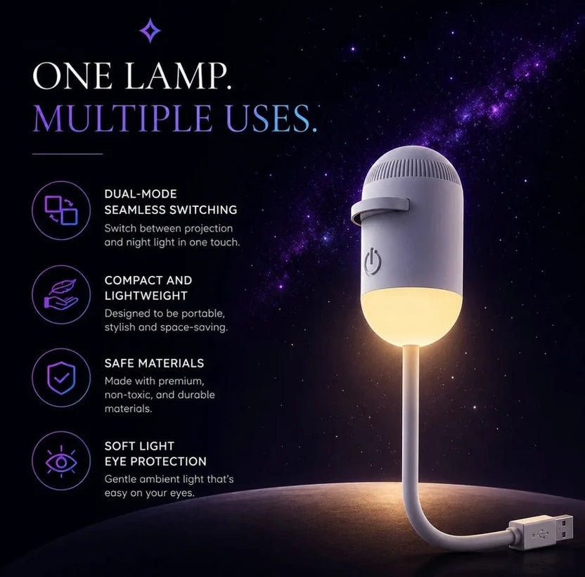 6-in-1 USB Galaxy Star Projector