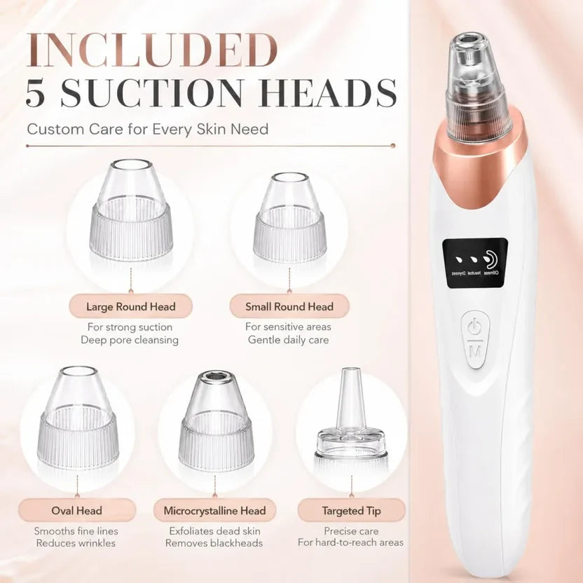 5-in-1 Blackhead Removal Machine Rechargeable Pore Vacuum Cleaner & Acne Remover