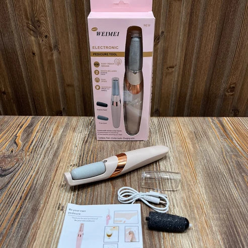 Rechargeable Electric Foot File Callus Remover for Wet & Dry Pedicure.