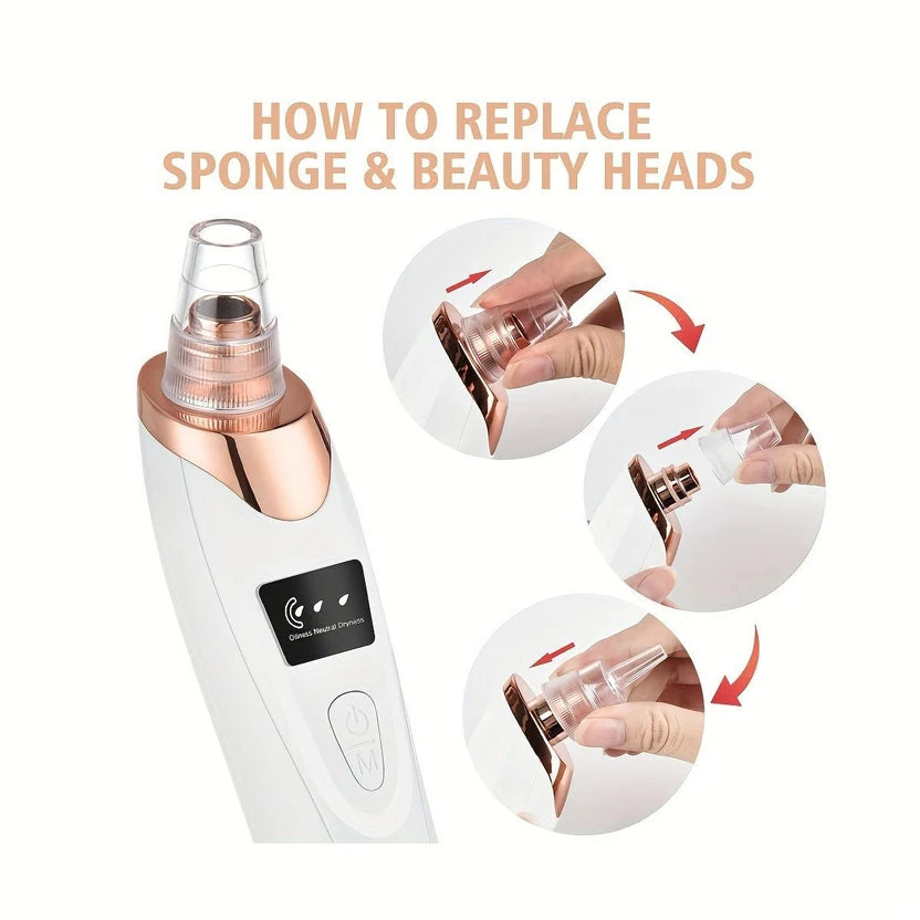 5-in-1 Blackhead Removal Machine Rechargeable Pore Vacuum Cleaner & Acne Remover