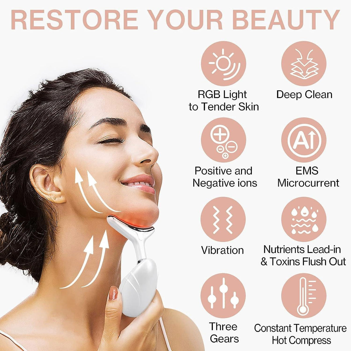 Electric Face & Neck Massager – Skin Care & Beauty Tool