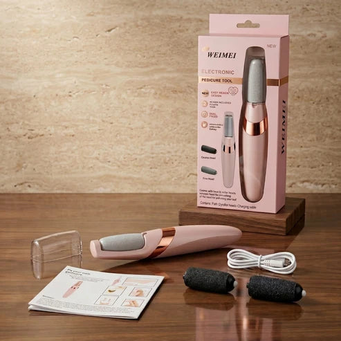 Rechargeable Electric Foot File Callus Remover for Wet & Dry Pedicure.