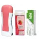 Portable Roll-On Wax Heater Kit with Wax & Strips