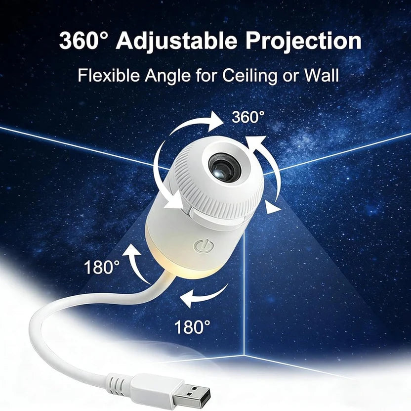 6-in-1 USB Galaxy Star Projector