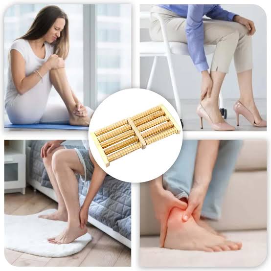 Wooden Foot Massager Roller – Relaxation & Foot Massage Tool