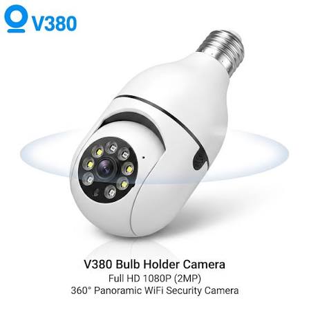 1080p WiFi Bulb Security Camera with 360° View